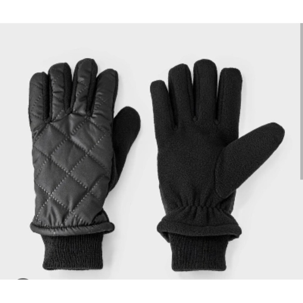 Kids Cat & Jack Diamond quilt ribbed cuff gloves size 8-16